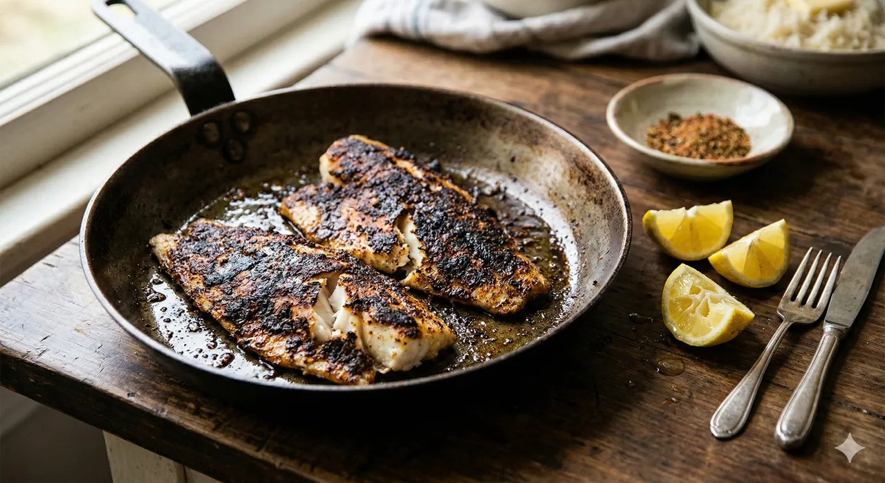 Blackened Haddock